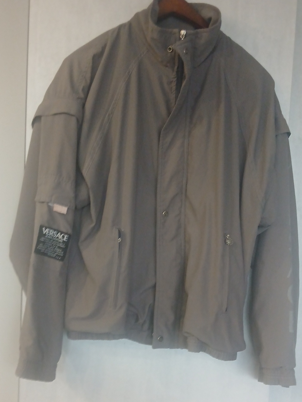 Versace Men's Windbreaker Jacket and Cargo Pants Set - Gray - Picture 5 of 16